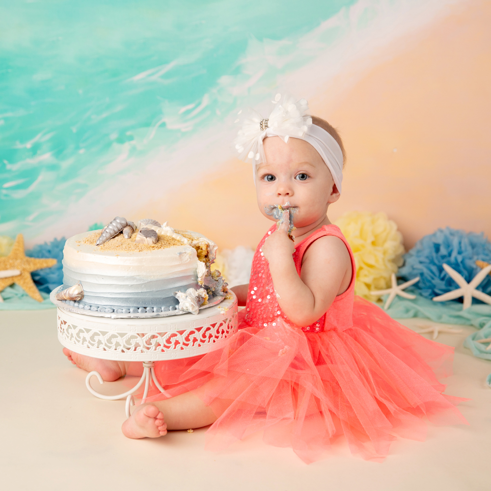 beach themed baby photoshoot