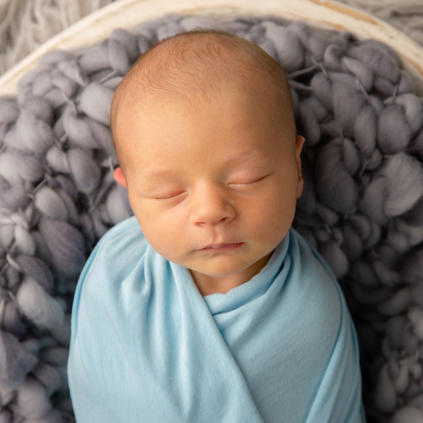 Baby Ben's Grey & Blue Newborn Session