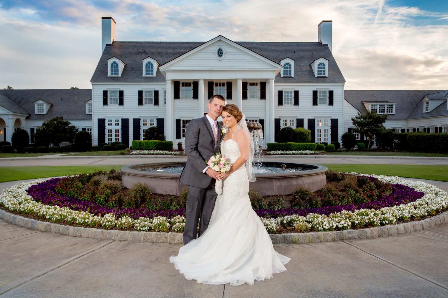 A beautiful portrait of a Bride & Groom on their wedding day at Pine Lakes Country Club. 