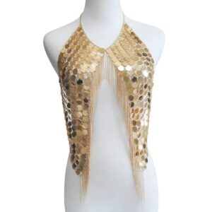 Gold Sequin Body Chain