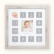 Baby’s First Year Wall Frame • Rustic Whitewash